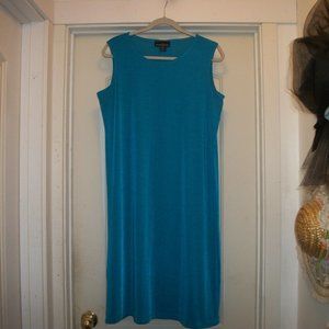 MODERN TEAL KNIT SHEATHE DRESS LG